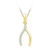 Image 1 : 10K Yellow-gold 0.05CTW DIAMOND FASHION PENDANT