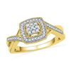 Image 1 : 10K Yellow-gold 0.20CTW DIAMOND FASHION RING
