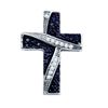 Image 1 : 10KT White Gold 0.24CT BLACK DIAMOND CROSS PENDANT