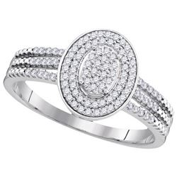 10KT White Gold 0.25CTW DIAMOND MICRO-PAVE BRIDAL RING