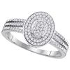 Image 1 : 10KT White Gold 0.25CTW DIAMOND MICRO-PAVE BRIDAL RING