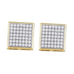 10K Yellow-gold 0.33CTW DIAMOND MICRO PAVE EARRINGS