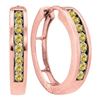 Image 1 : 14KT Rose Gold 0.50CT DIAMOND FASHION HOOPS