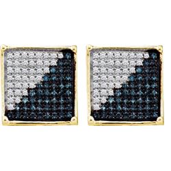 10K Yellow-gold 0.50CTW DIAMOND MICRO PAVE EARRING