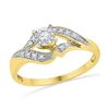 Image 1 : 10K Yellow-gold 0.16CTW DIAMOND FASHION RING