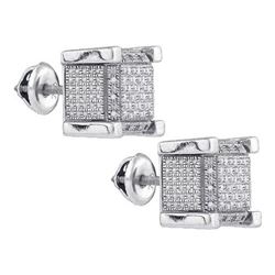 925 Sterling Silver White 0.18CT DIAMOND MICRO-PAVE EAR