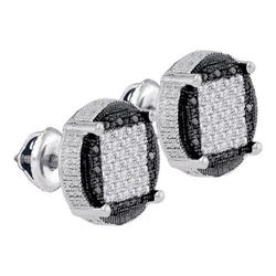 925 Sterling Silver White 0.23CTW DIAMOND MICRO-PAVE EA