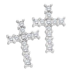 10KT White Gold 0.11CTW ROUND DIAMOND LADIES CLUSTER CR