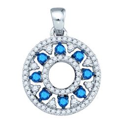 10KT White Gold 0.50CT BLUE DIAMOND FASHION PENDANT