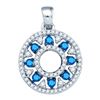 Image 1 : 10KT White Gold 0.50CT BLUE DIAMOND FASHION PENDANT