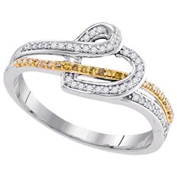 10KT White Gold 0.20CTW DIAMOND MICRO-PAVE HEART RING