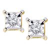 Image 1 : 10KT Yellow Gold 0.05CTW DIAMOND LADIES FANOOK EARRINGS