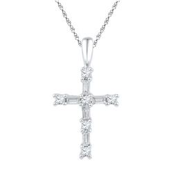 10KT White Gold 0.25CTW DIAMOND FASHION PENDANT