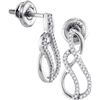 Image 1 : 925 Sterling Silver White 0.15CTW DIAMOND FASHION EARRI