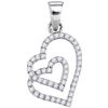 Image 1 : 10KT White Gold 0.25CTW DIAMOND FASHION PENDANT