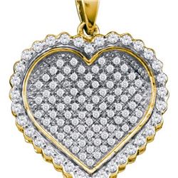 10K Yellow-gold 1.50CT DIAMOND HEART PENDANT