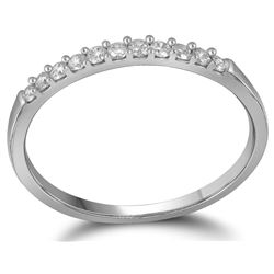 14kt White Gold Womens Round Natural Diamond Wedding An