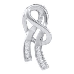 10KT White Gold 0.07CTW DIAMOND FASHION PENDANT