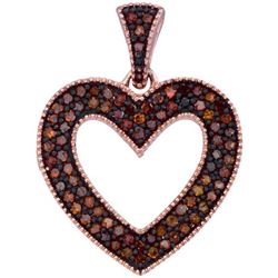 10KT Rose Gold 0.25CTW DIAMOND HEART PENDANT    