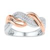 Image 1 : 10KT White Gold Two Tone 0.16CTW DIAMOND FASHION RING