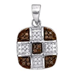 10KT White Gold 0.20CTW DIAMOND MICRO-PAVE PENDANT