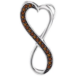 10KT White Gold 0.10CTW BLACK DIAMOND FASHION PENDANT