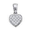 Image 1 : 925 Sterling Silver White 0.05CT DIAMOND HEART PENDANT