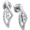 Image 1 : 10KT White Gold 0.35CTW DIAMOND FASHION EARRING