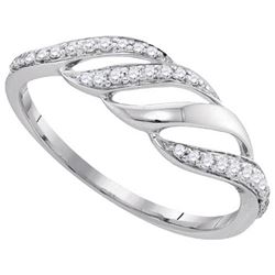 10KT White Gold 0.16CTW DIAMOND FASHION RING