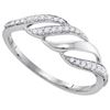 Image 1 : 10KT White Gold 0.16CTW DIAMOND FASHION RING