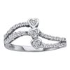 Image 1 : 14KT White Gold 0.25CTW ROUND DIAMOND HEART LADIES CLUS