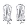 Image 1 : 10KT White Gold 0.08CTW DIAMOND MICRO PAVE EARRINGS
