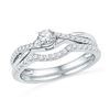Image 1 : 10KT White Gold 0.33CTW DIAMOND FASHION BRIDAL SET