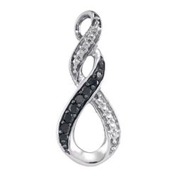 10KT White Gold 0.08CTW DIAMOND FASHION PENDANT
