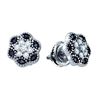 Image 1 : 10KT White Gold 0.29CTW BLACK DIAMOND MICRO PAVE EARRIN