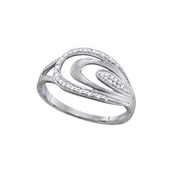 10kt White Gold Womens Round Natural Diamond Fashion Ba