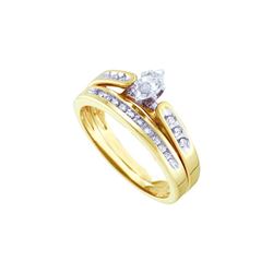 10kt Yellow Gold Womens Marquise Diamond Bridal Wedding