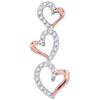 Image 1 : 10KT White Gold Two Tone 0.10CTW-Diamond HEART PENDANT