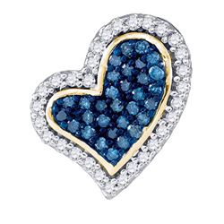 10K Yellow-gold 0.14CT DIAMOND MICRO-PAVE HEART PENDANT