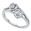 Image 1 : 10KT White Gold 0.25CT DIAMOND HEART RING