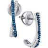 Image 1 : 10KT White Gold 0.14CTW DIAMOND FASHION EARRING