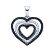 Image 1 : 10KT White Gold 0.62CTW DIAMOND HEART PENDANT