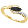 Image 1 : 10K Yellow-gold 0.27CTW DIAMOND FASHION RING