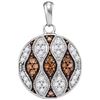 Image 1 : 10KT White Gold 0.33CTW COGNAC DIAMOND FASHION PENDANT