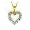 Image 1 : 14KT Yellow Gold Two Tone 0.25CTW ROUND BAGGUETTE DIAMO