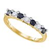 Image 1 : 10K Yellow-gold 0.50CTW BLACK DIAMOND FASHION RING