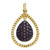 Image 1 : 925 Sterling Silver Yellow 0.40CTW COGNAC DIAMOND LADIE