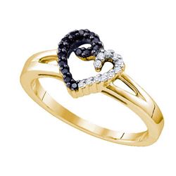 925 Sterling Silver Yellow 0.17CTW DIAMOND MICRO PAVE H