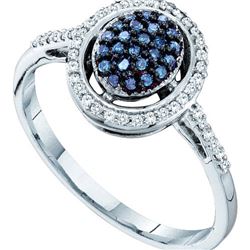 10KT White Gold 0.25CT BLUE DIAMOND FASHION RING