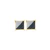 Image 1 : Yellow-tone Sterling Silver Womens Round Black Colored